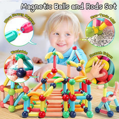 Magnetic Building Sticks Blocks Toys 3D Magnet Puzzle Kids Gift