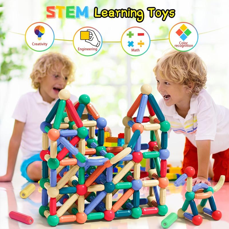 Magnetic Building Sticks Blocks Toys 3D Magnet Puzzle Kids Gift