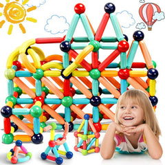 Magnetic Building Sticks Blocks Toys 3D Magnet Puzzle Kids Gift