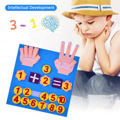 Montessori Felt Finger Numbers Math Toy - Early Learning Counting