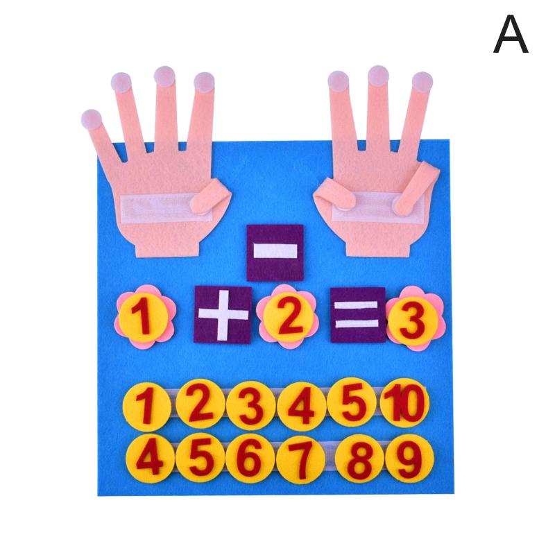 Montessori Felt Finger Numbers Math Toy - Early Learning Counting