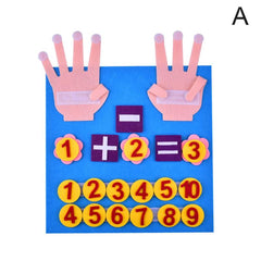 Montessori Felt Finger Numbers Math Toy - Early Learning Counting