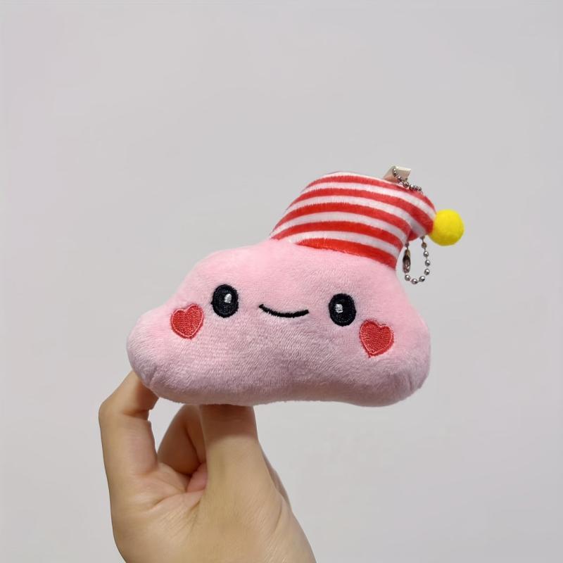 Sun Moon Stars Cloud Plush Pendant Keychain Doll Backpack