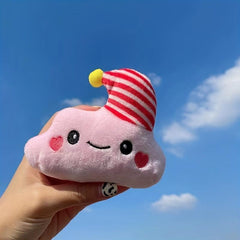 Sun Moon Stars Cloud Plush Pendant Keychain Doll Backpack