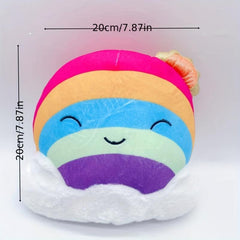 7 in Rainbow Throw Pillow Plush Toy Sleeping Doll Gift