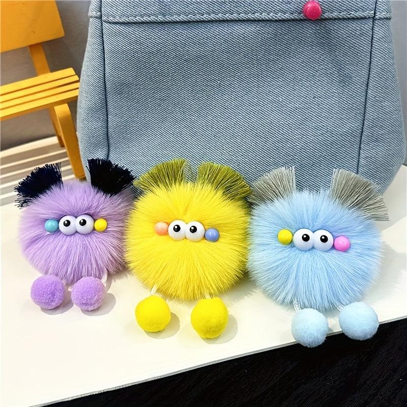 Plush Doll Key Chain Bag Pendant Ugly Cartoon Doll Car Key Pendant