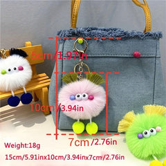 Plush Doll Key Chain Bag Pendant Ugly Cartoon Doll Car Key Pendant