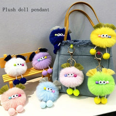 Plush Doll Key Chain Bag Pendant Ugly Cartoon Doll Car Key Pendant
