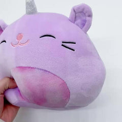 High Cartoon Rainbow Unicorn Kitten Plush Toy Pillow