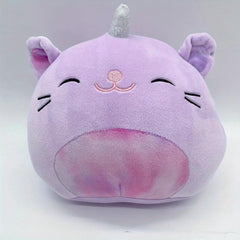 High Cartoon Rainbow Unicorn Kitten Plush Toy Pillow