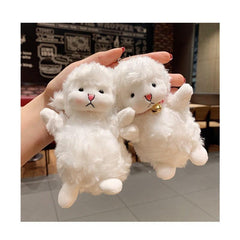 Cute Sheep Plush Key Chain Bell School Bag Pendant Doll Girl Gift