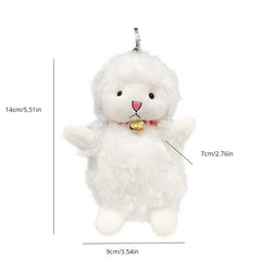 Cute Sheep Plush Key Chain Bell School Bag Pendant Doll Girl Gift