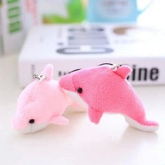 2.75in Mini Dolphin Pendant Plush Toy Holiday Gift Christmas Decoration 5pcs