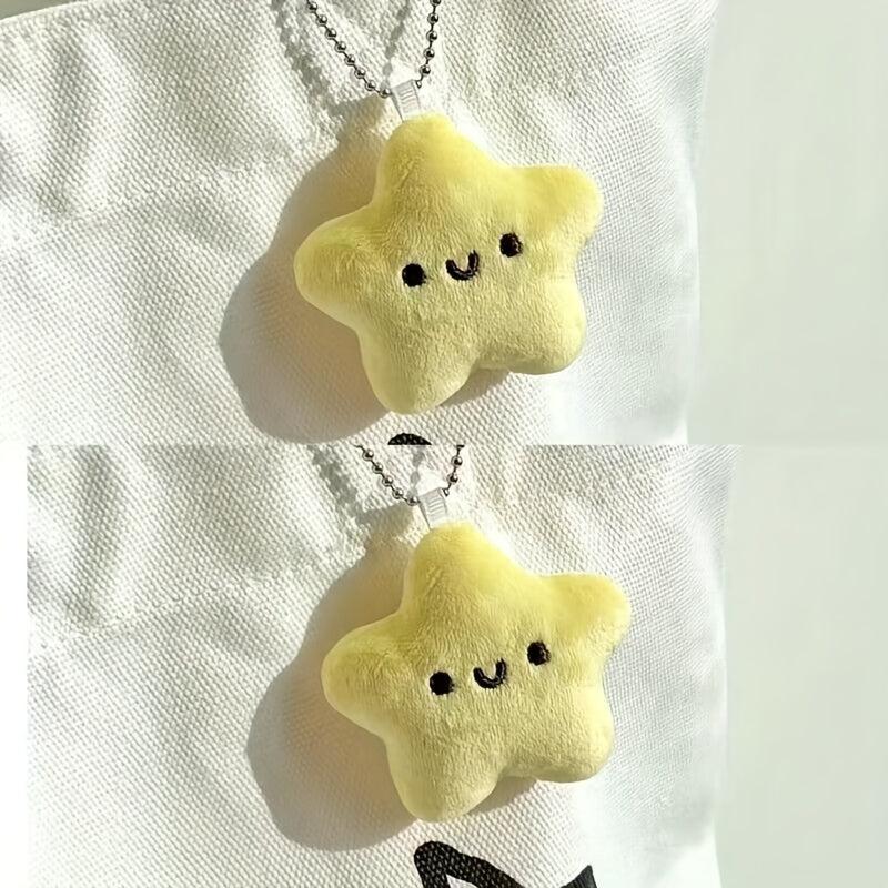 Plush Stars Keychain Squeaky Doll Backpack Toy