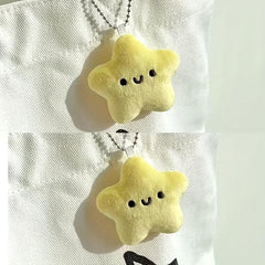 Plush Stars Keychain Squeaky Doll Backpack Toy