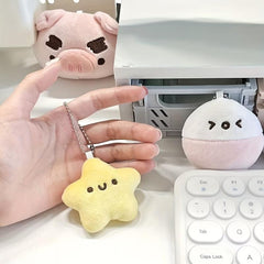 Plush Stars Keychain Squeaky Doll Backpack Toy