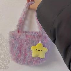 Plush Stars Keychain Squeaky Doll Backpack Toy