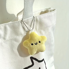Plush Stars Keychain Squeaky Doll Backpack Toy