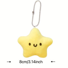 Plush Stars Keychain Squeaky Doll Backpack Toy