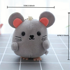 Grey Little Mouse Plush Pendant Animal Holiday Gift