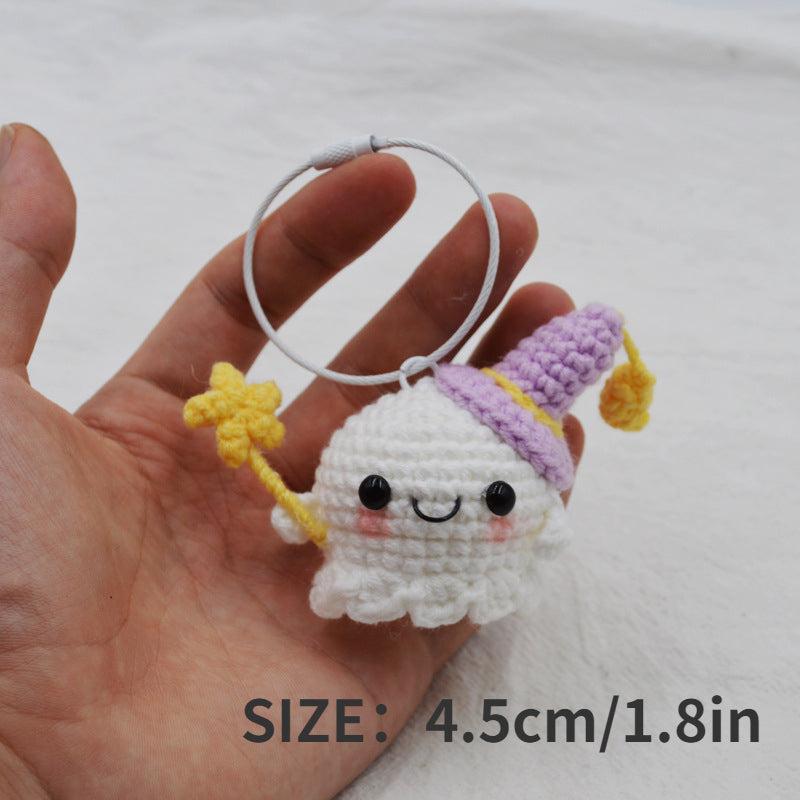 Small Ghost Hand-knitted Keychain Bag Car Pendant Gift