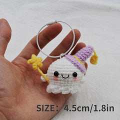 Small Ghost Hand-knitted Keychain Bag Car Pendant Gift