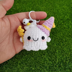 Small Ghost Hand-knitted Keychain Bag Car Pendant Gift
