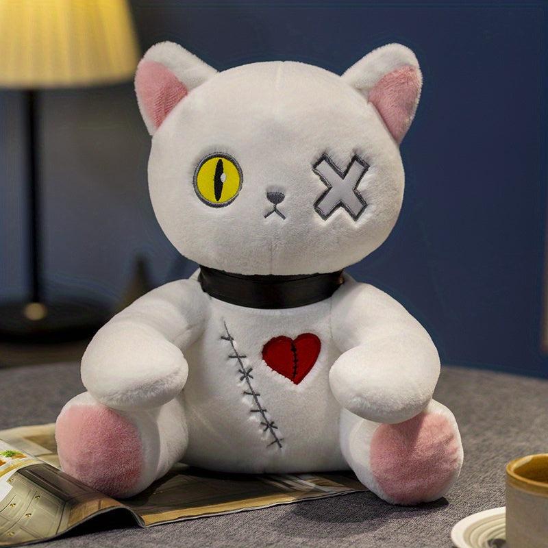 84in Cat Plush Doll Stuffed Gothic Rock Style Bag Halloween Plush Toy
