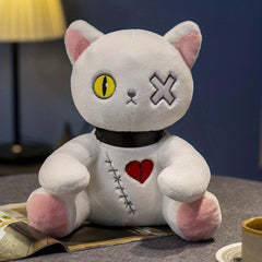 84in Cat Plush Doll Stuffed Gothic Rock Style Bag Halloween Plush Toy