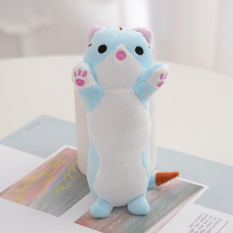 Long Strip Kitten Plush Toy Keychain Doll Bag Ornament