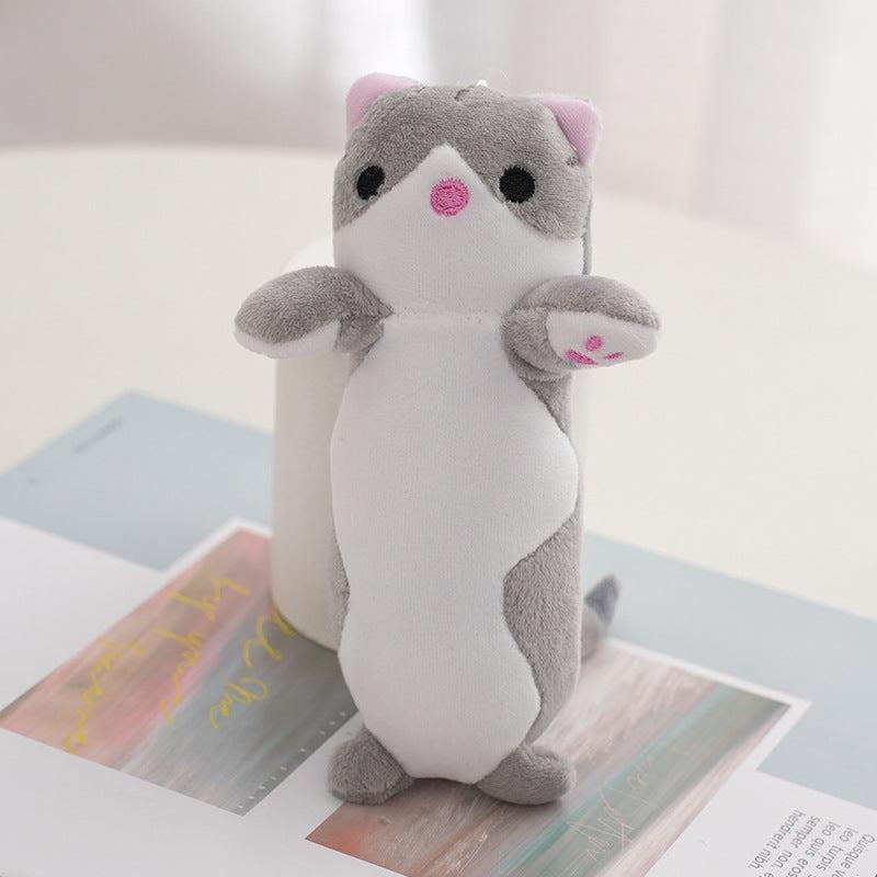 Long Strip Kitten Plush Toy Keychain Doll Bag Ornament