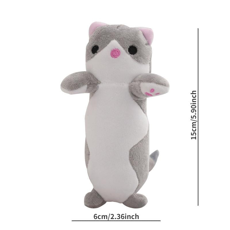 Long Strip Kitten Plush Toy Keychain Doll Bag Ornament