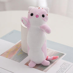Long Strip Kitten Plush Toy Keychain Doll Bag Ornament