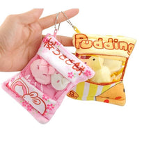 Lovely Simulation Snack Plush Toy Mini Cartoon Rabbit Cat Dinosaur