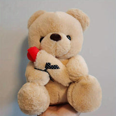 8inch Cartoon Rose Bear Doll Pillow Plush Toy For Weddings