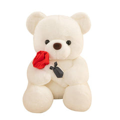 8inch Cartoon Rose Bear Doll Pillow Plush Toy For Weddings