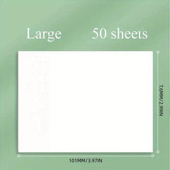 50pcs Reusable Transparent Sticky Notes Notepad Sticker for Bookmarks and Diary