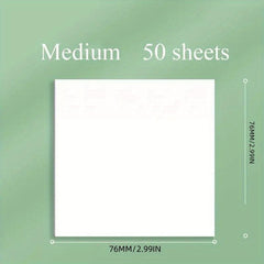 50pcs Reusable Transparent Sticky Notes Notepad Sticker for Bookmarks and Diary
