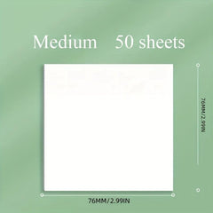 50pcs Reusable Transparent Sticky Notes Notepad Sticker for Bookmarks and Diary