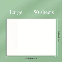 50pcs Reusable Transparent Sticky Notes Notepad Sticker for Bookmarks and Diary