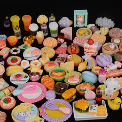 Mini Resin Doll Food Set for Doll House Pretend Play Kitchen Toys