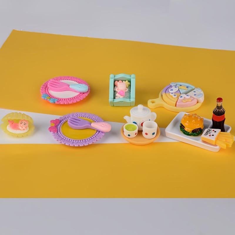 Mini Resin Doll Food Set for Doll House Pretend Play Kitchen Toys