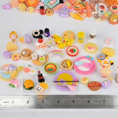 Mini Resin Doll Food Set for Doll House Pretend Play Kitchen Toys