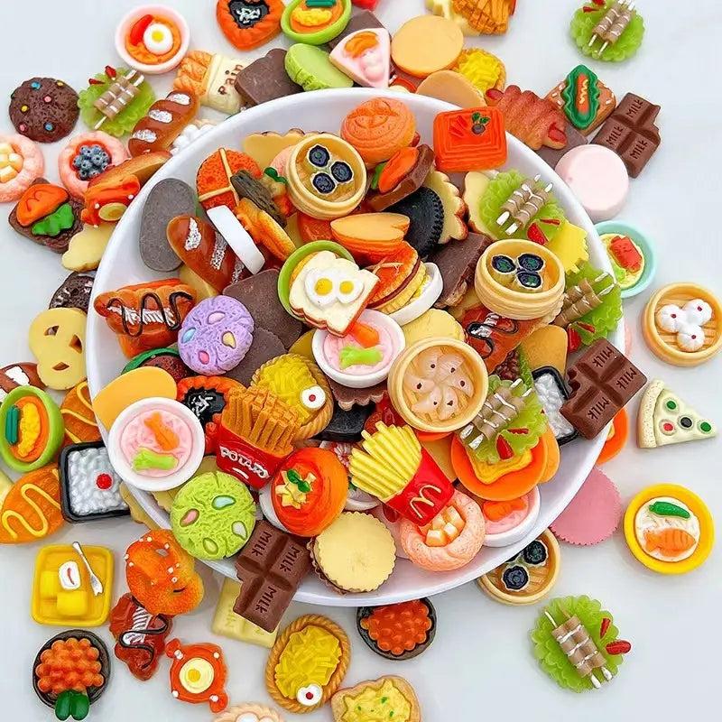 Miniature Kitchen Play Food and Drink Toys Set