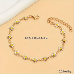 14K Plated Copper Anklet for Everyday Wear & Summer Parties