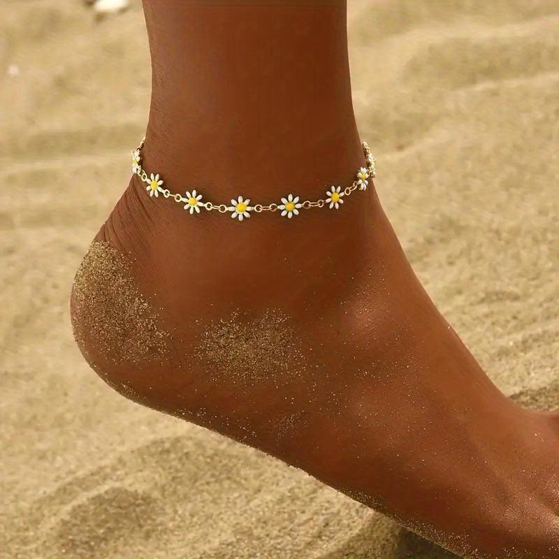 14K Plated Copper Anklet for Everyday Wear & Summer Parties