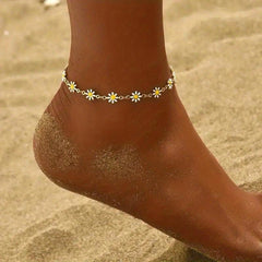 14K Plated Copper Anklet for Everyday Wear & Summer Parties
