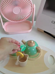 Kids Play Tea Set Wooden Toys - Cake Selling Tea Pot Cup