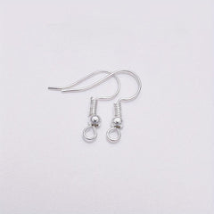 120pcs 925 Sterling Silver Earring Hooks Hypoallergenic Ear Wires Nickel