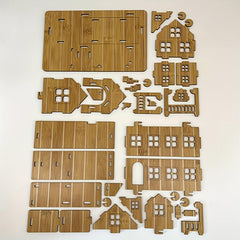 Wooden Puzzle Toy DIY House Model Kits Educational Toys
